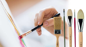 Staccato Artist Long Handle Fine Paint Brush Set for Canvas