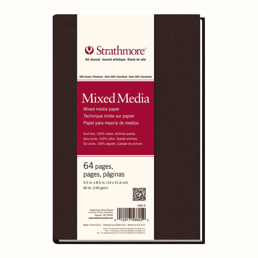 Strathmore Mixed Media Paper Pad, 300 Series, 5.5in x 8.5in, 40 Sheets