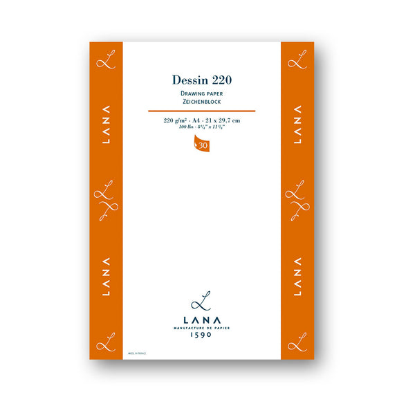 W&N Drawing Paper - Smooth Grain 220 GSM - A2 Pad 25 Sheets