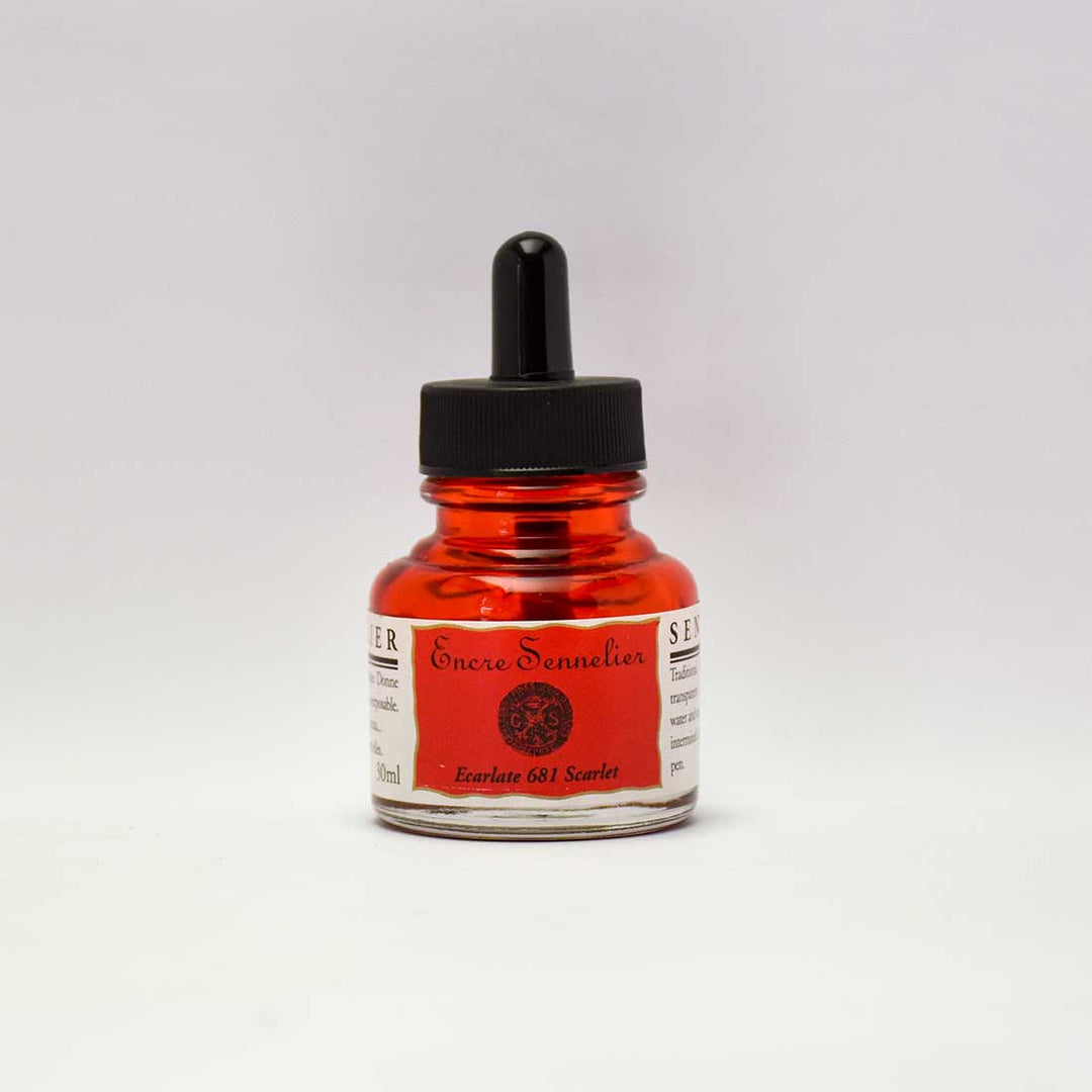 Inchiostro Di China Sennelier Ala Pagode Nero - 30 Ml, Alta Qualità Per Artisti - Foto 4