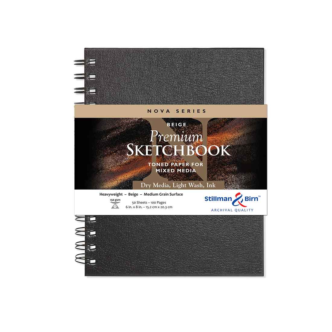 Stillman & Birn Gamma Series Wirebound Sketchbook, 10 x 7, 150 GSM  (Heavyweight), Ivory Paper, Medium Grain Surface
