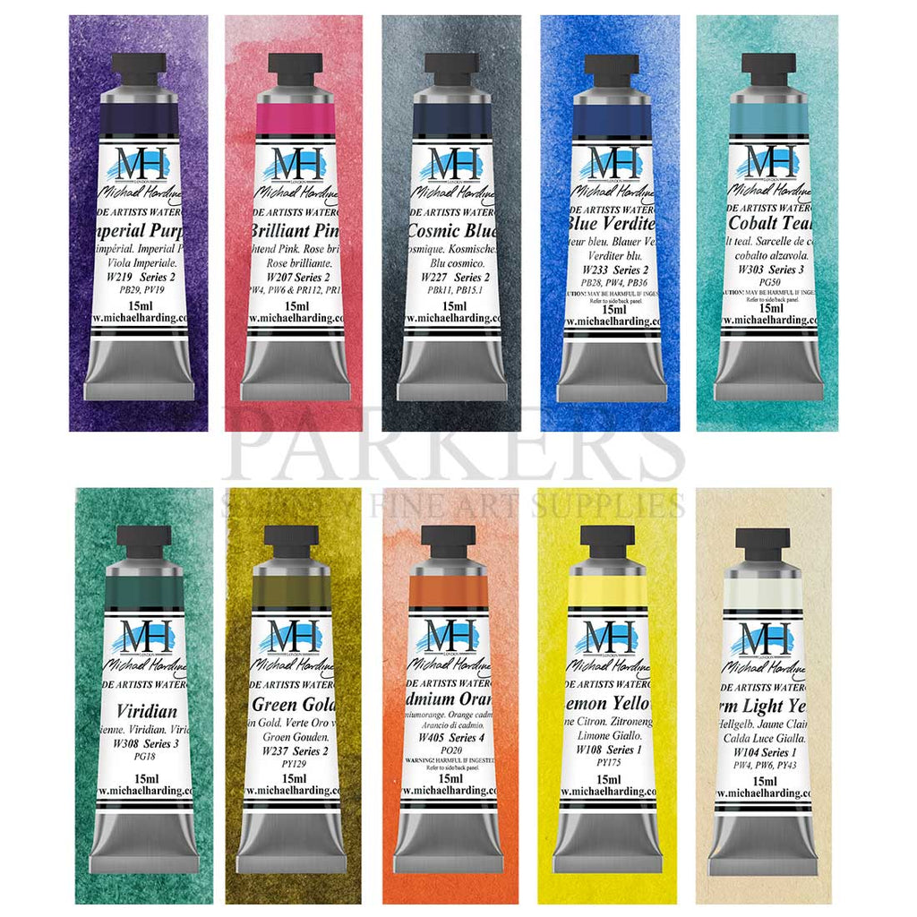 Michael Harding Watercolor - Wonderland Set of 10, 15ml Tubes